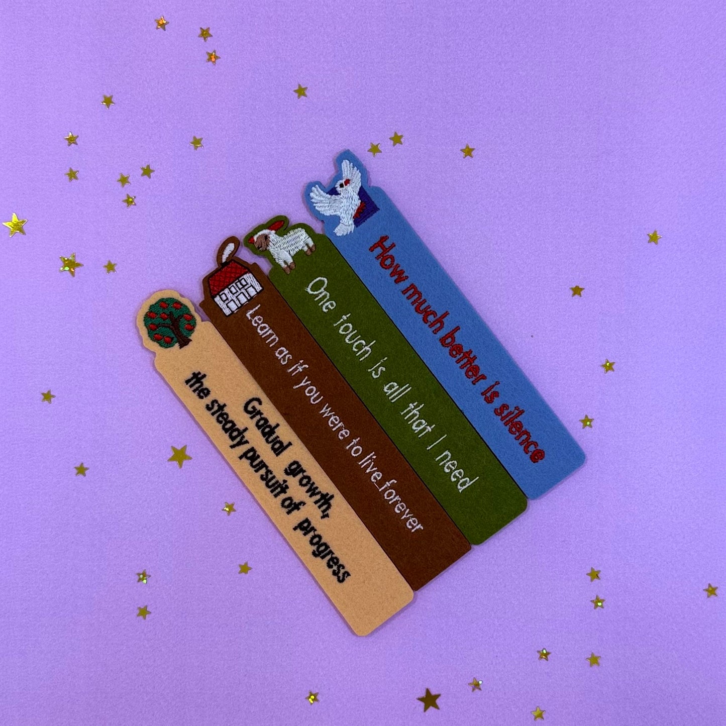 ✨Embroidered Quote Bookmarks