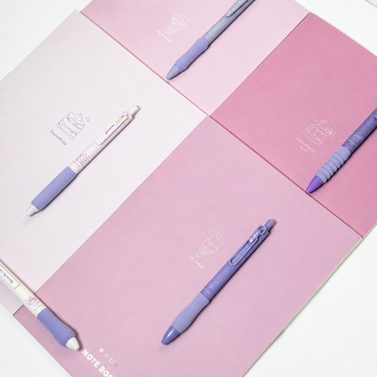 📓Pastel Notebook & Pen Set – 4 Notebooks + 5 Pens