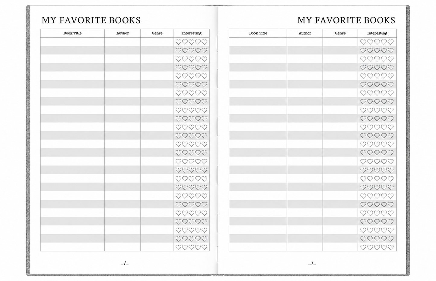 📚 Reading Journal – Book Tracker & Review Notebook