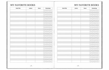 📚 Reading Journal – Book Tracker & Review Notebook