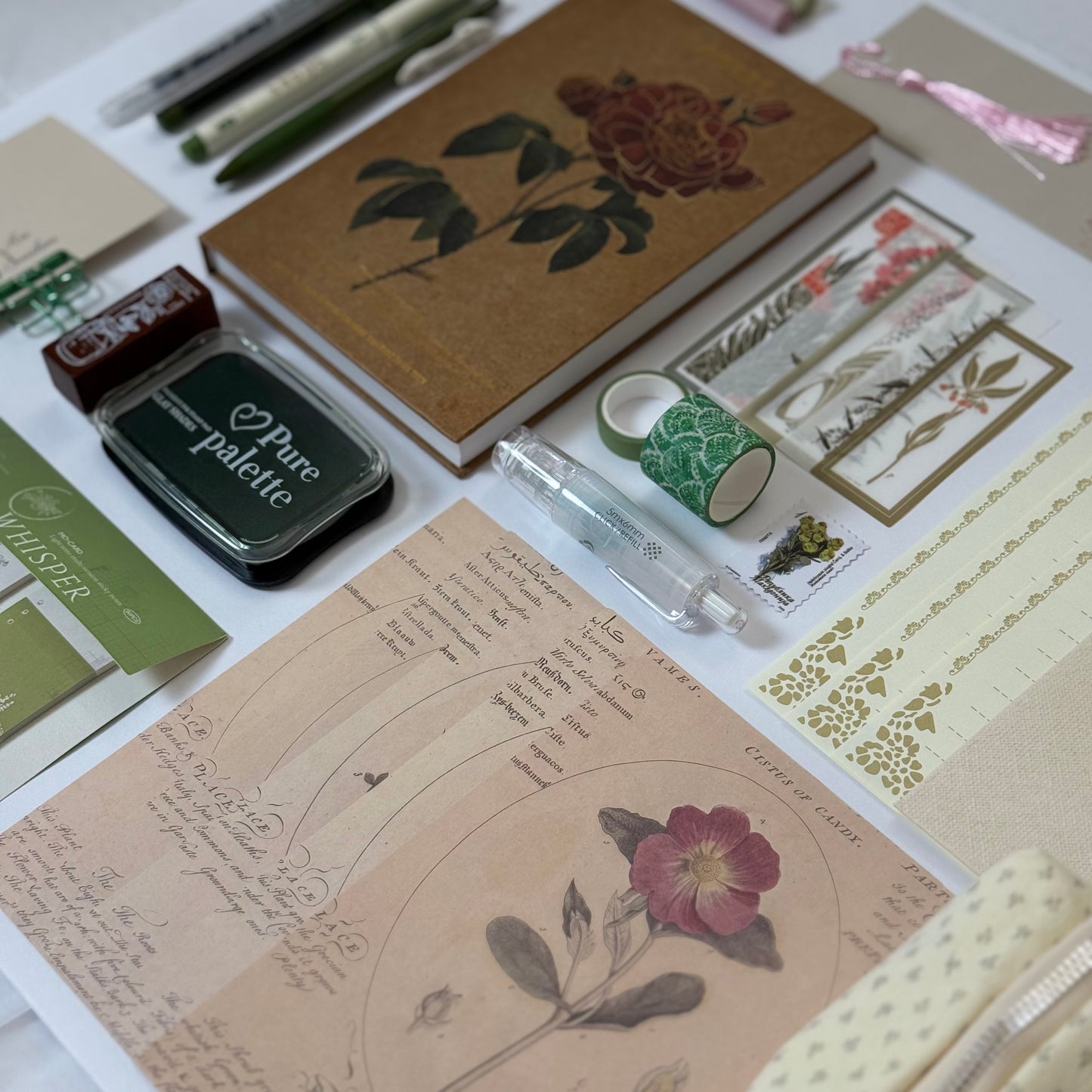 🌿 Romanticize Your Life Box – Vintage Botanical Stationery Box