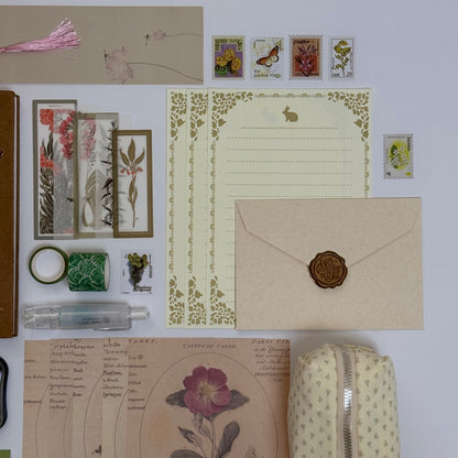 🌿 Romanticize Your Life Box – Vintage Botanical Stationery Box