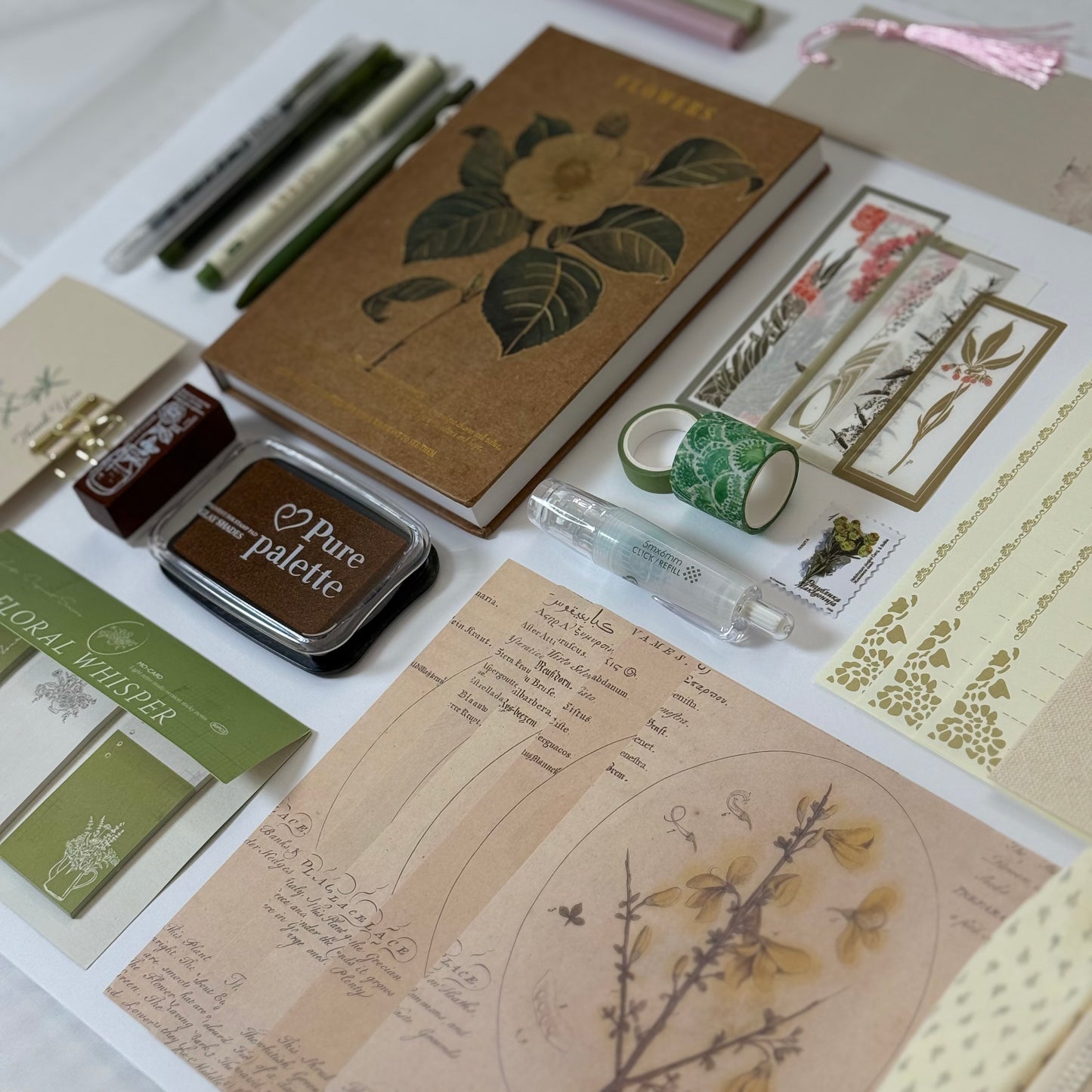 🌿 Romanticize Your Life Box – Vintage Botanical Stationery Box