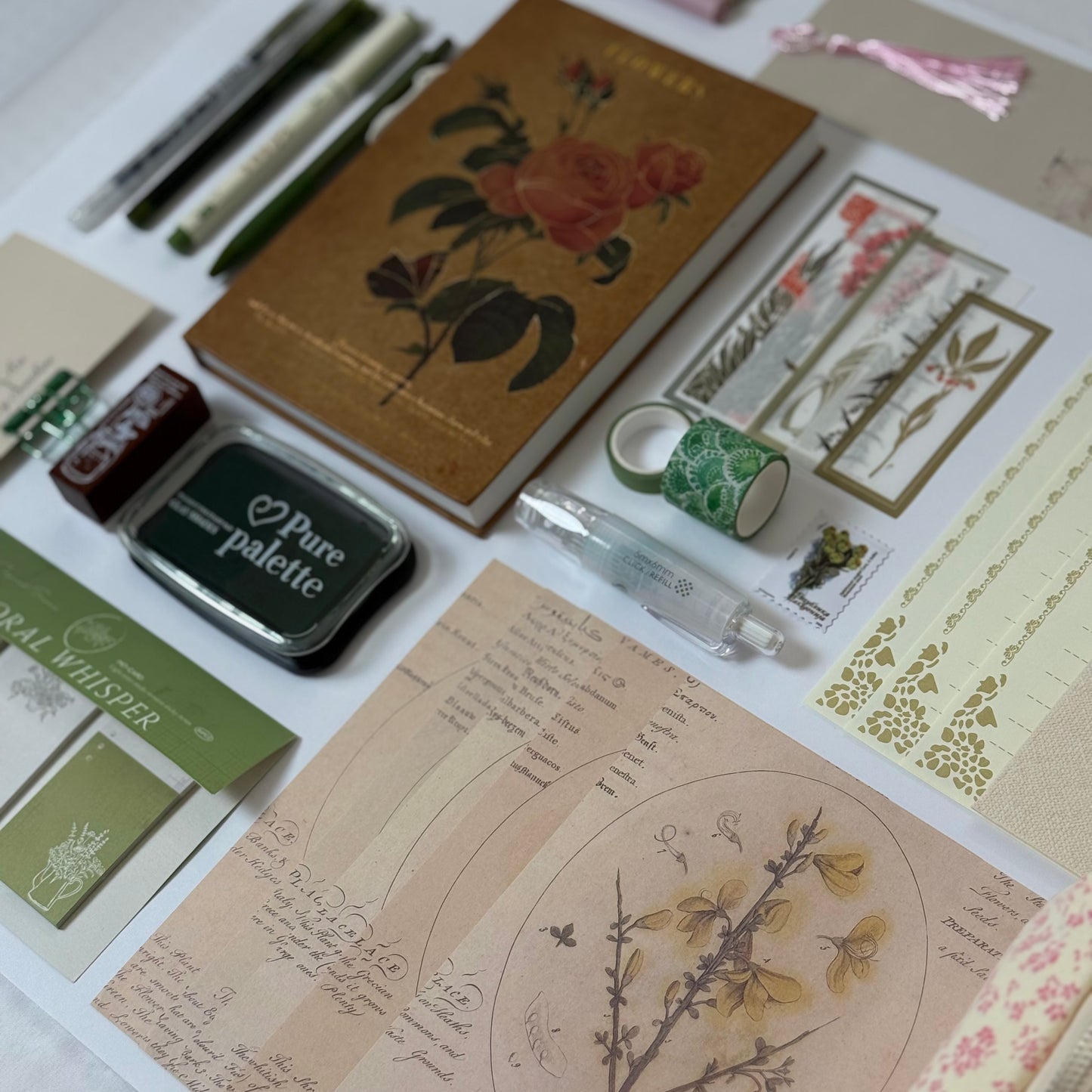 🌿 Romanticize Your Life Box – Vintage Botanical Stationery Box